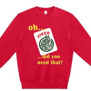 Mahjong Joker Designs Premium Crewneck Sweatshirt