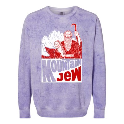 Mountain Jew Funny Colorblast Crewneck Sweatshirt