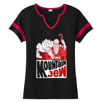 Mountain Jew Funny Ladies Halftime Notch Neck Tee