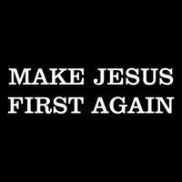 Make Jesus First Again Christian Catholic Faith Drawstring Bag