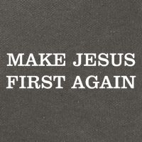 Make Jesus First Again Christian Catholic Faith Cotton Canvas Backpack