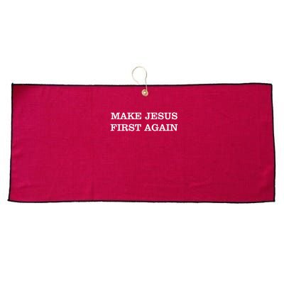 Make Jesus First Again Christian Catholic Faith Large Microfiber Waffle Golf Towel
