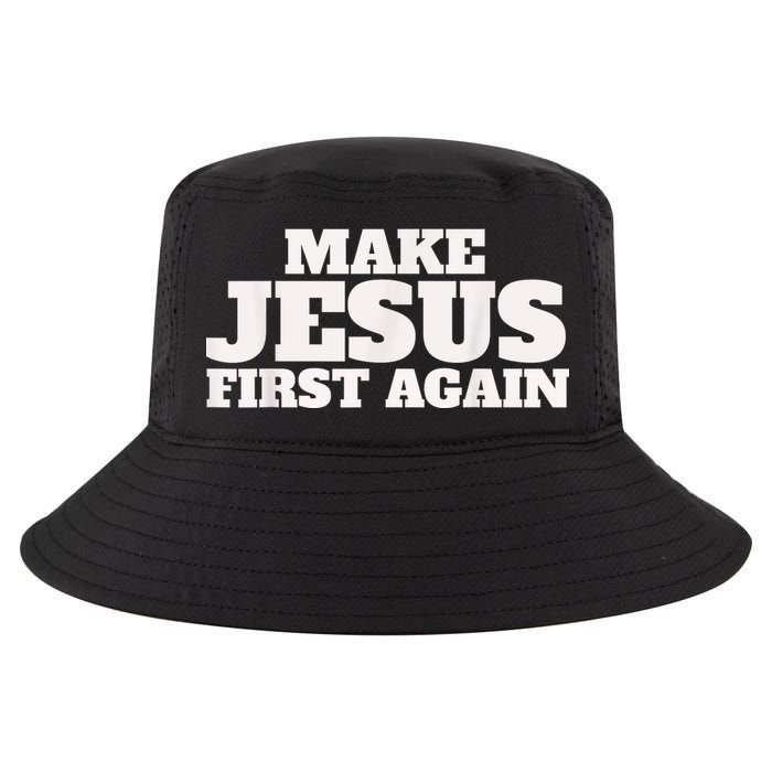 Make Jesus First Again Cool Comfort Performance Bucket Hat