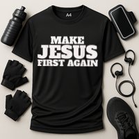 Make Jesus First Again Cooling Performance Crew T-Shirt