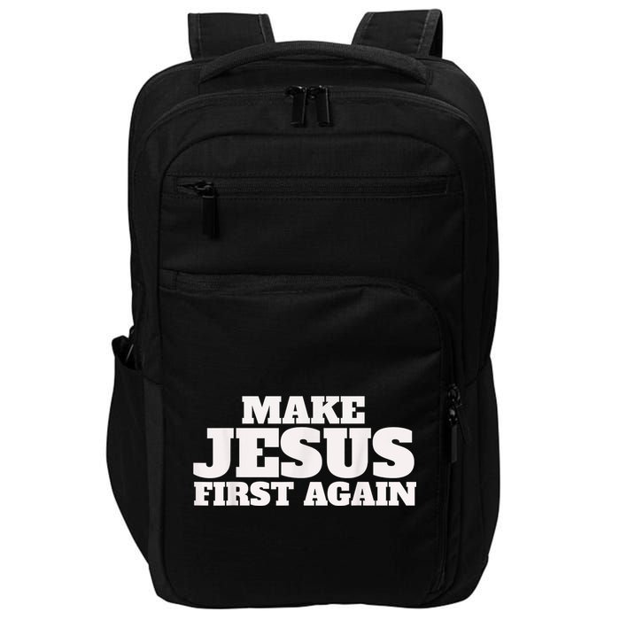 Make Jesus First Again Impact Tech Backpack