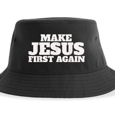 Make Jesus First Again Sustainable Bucket Hat