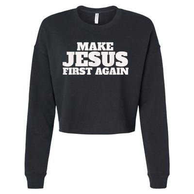 Make Jesus First Again Cropped Pullover Crew