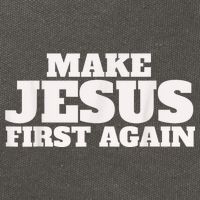 Make Jesus First Again Cotton Canvas Backpack