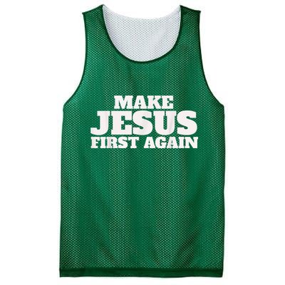 Make Jesus First Again Mesh Reversible Basketball Jersey Tank