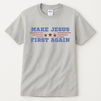 Make Jesus First Again Chrisitan Faith Tall T-Shirt