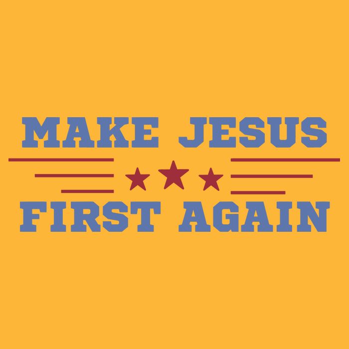 Make Jesus First Again Chrisitan Faith Sustainable Knit Beanie