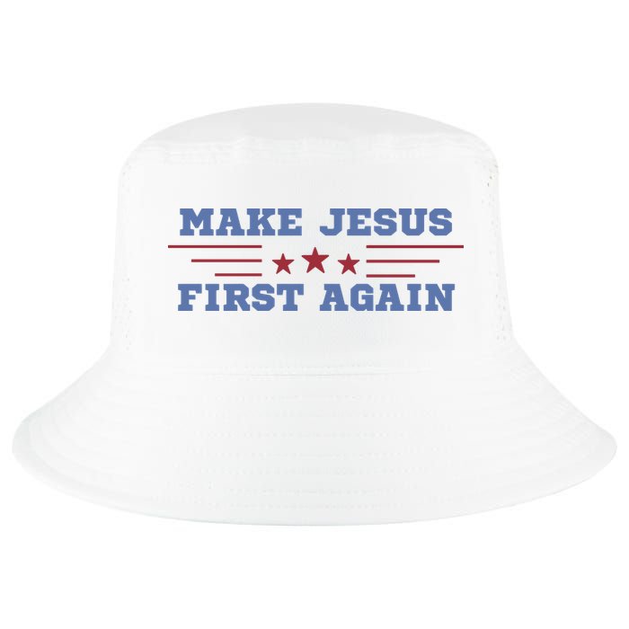 Make Jesus First Again Chrisitan Faith Cool Comfort Performance Bucket Hat