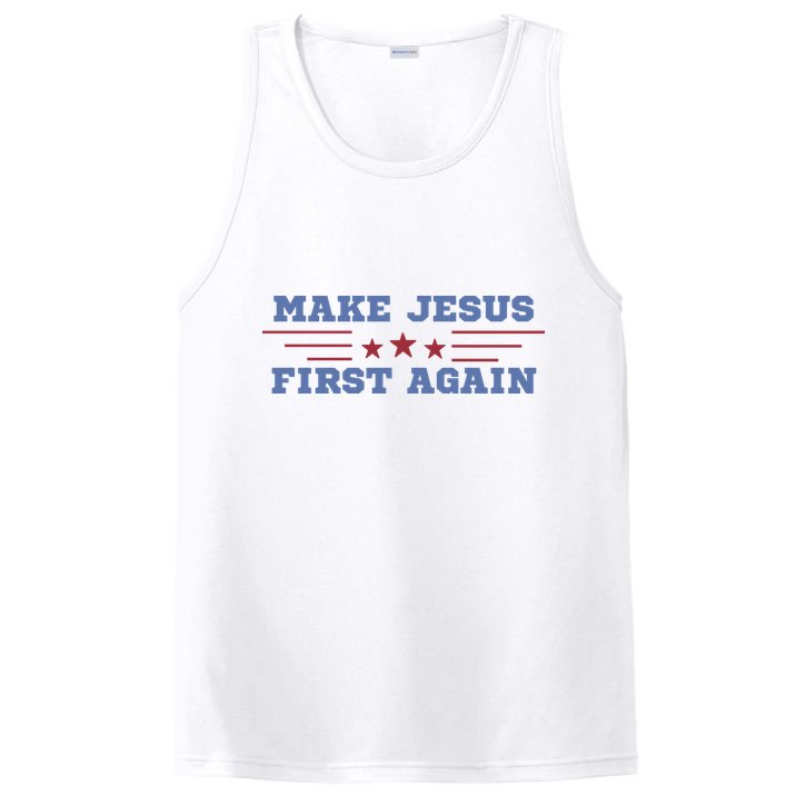 Make Jesus First Again Chrisitan Faith PosiCharge Competitor Tank