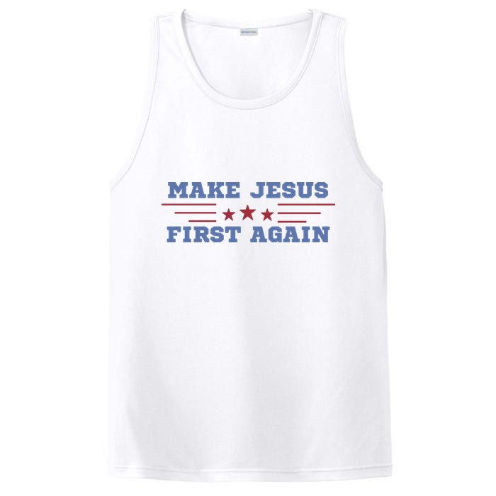 Make Jesus First Again Chrisitan Faith PosiCharge Competitor Tank