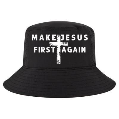 Make Jesus First Again Cool Comfort Performance Bucket Hat