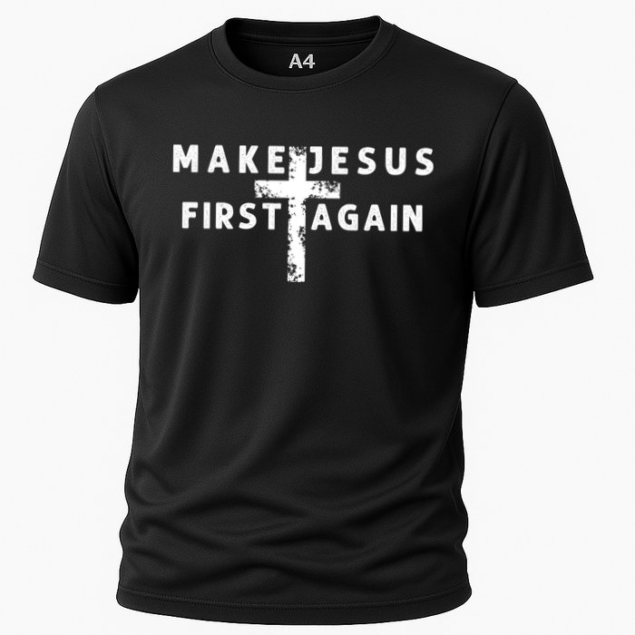 Make Jesus First Again Cooling Performance Crew T-Shirt