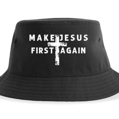 Make Jesus First Again Sustainable Bucket Hat