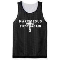 Make Jesus First Again Mesh Reversible Basketball Jersey Tank