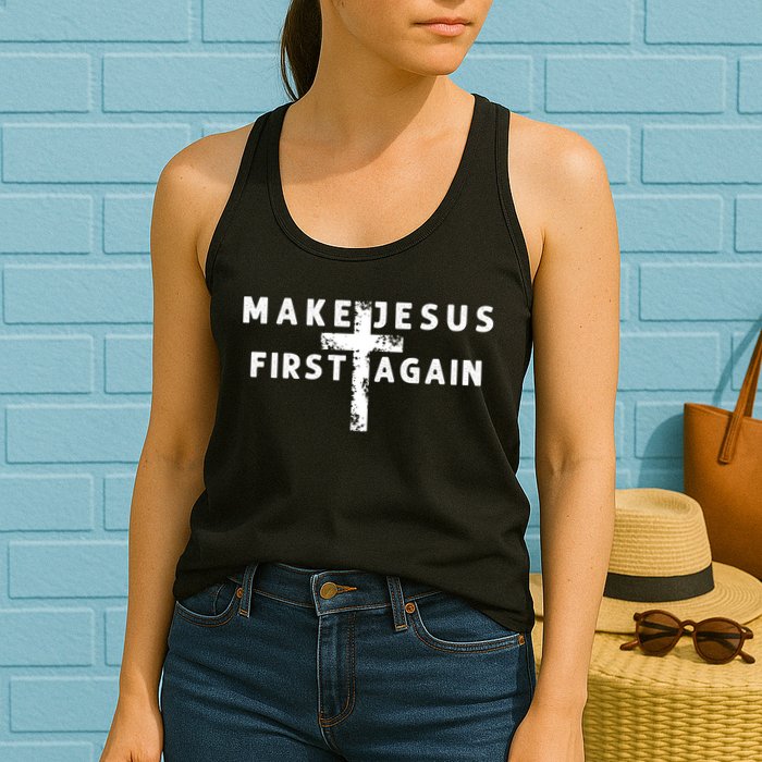 Make Jesus First Again Womens Tank Top