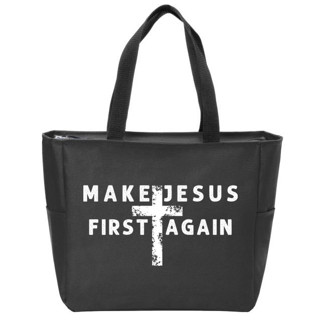 Make Jesus First Again Zip Tote Bag
