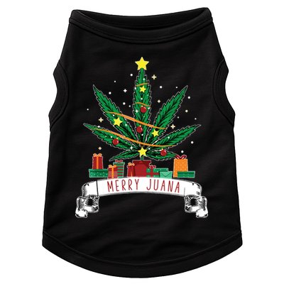 Merry Juana Funny Holiday Christmas Marijuana Weed Stoner Doggie Tank