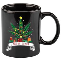 Merry Juana Funny Holiday Christmas Marijuana Weed Stoner 11oz C Handle Ceramic Mug