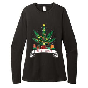 Merry Juana Funny Holiday Christmas Marijuana Weed Stoner Womens CVC Long Sleeve Shirt