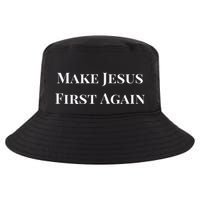 Make Jesus First Again Religious Faith And Political Slogan Cool Comfort Performance Bucket Hat