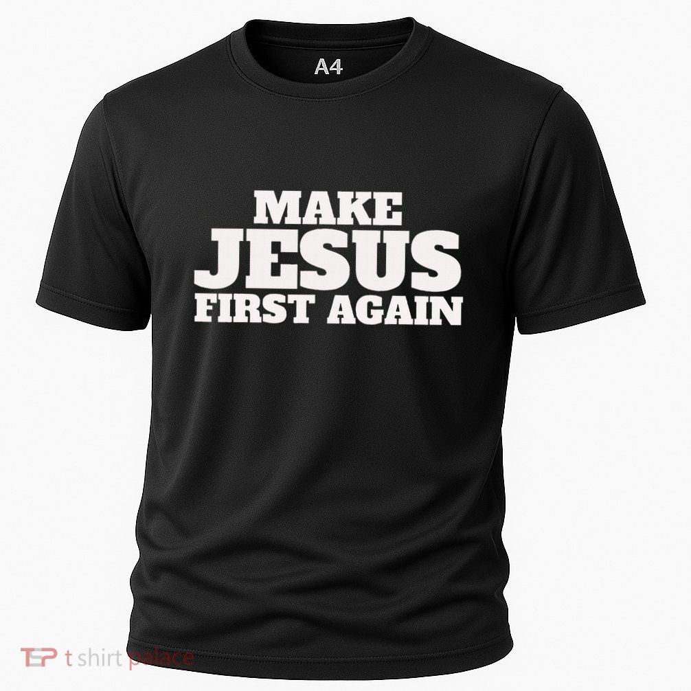 Make Jesus First Again Christian Prayer Make Jesus First Cooling Performance Crew T-Shirt