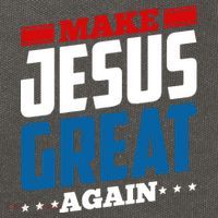 Make Jesus Great Again Red White And Blue Cotton Canvas Backpack