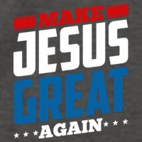 Make Jesus Great Again Red White And Blue Vector Backpack