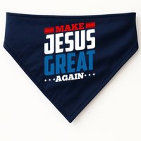 Make Jesus Great Again Red White And Blue USA-Made Doggie Bandana