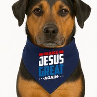 Make Jesus Great Again Red White And Blue USA-Made Doggie Bandana