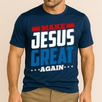 Make Jesus Great Again Red White And Blue Cooling Performance Crew T-Shirt