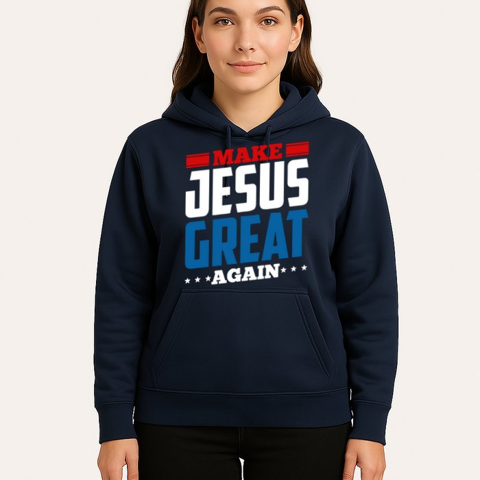 Make Jesus Great Again Red White And Blue Hoodie