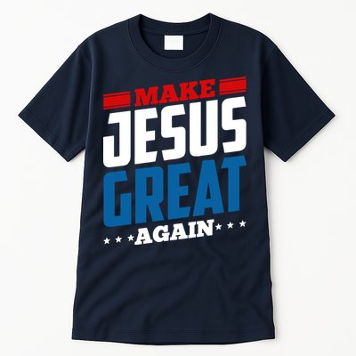 Make Jesus Great Again Red White And Blue Tall T-Shirt