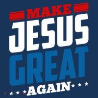 Make Jesus Great Again Red White And Blue Sustainable Bucket Hat