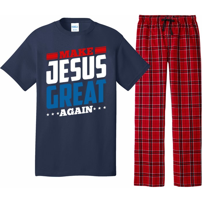 Make Jesus Great Again Red White And Blue Pajama Set