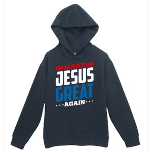 Make Jesus Great Again Red White And Blue Urban Pullover Hoodie