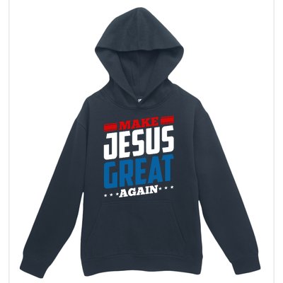 Make Jesus Great Again Red White And Blue Urban Pullover Hoodie