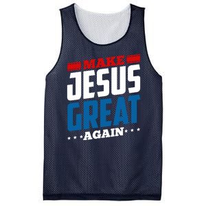 Make Jesus Great Again Red White And Blue Mesh Reversible Basketball Jersey Tank