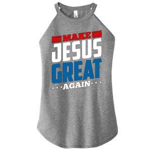 Make Jesus Great Again Red White And Blue Women's Perfect Tri Rocker Tank