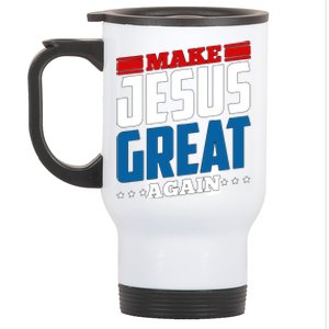 Make Jesus Great Again Red White And Blue Stainless Steel Travel Mug