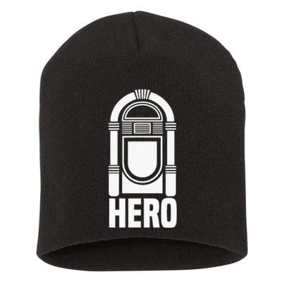 Music Jukebox Hero Gift For Music Karaoke Lover Short Acrylic Beanie