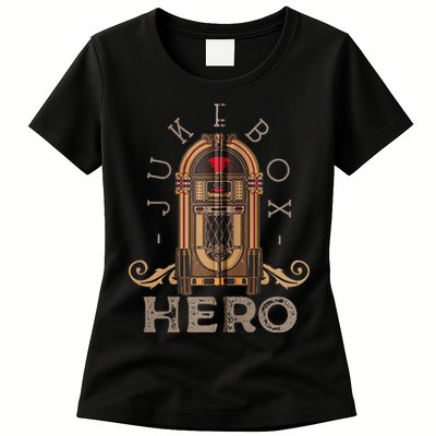 Music Jukebox Hero For Music Karaoke Womens T-Shirt