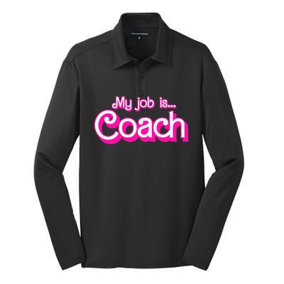 My Job Is Coach Silk Touch Performance Long Sleeve Polo