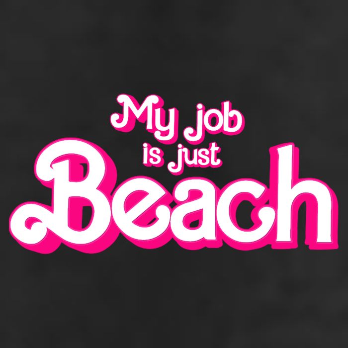 My Job Is Just Beach Golf Towel