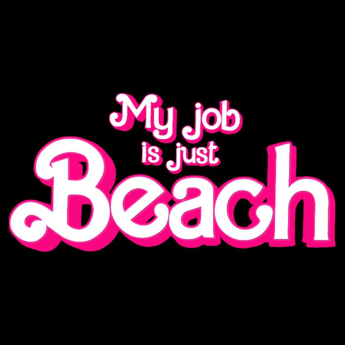 My Job Is Just Beach Women's Crop Top Tee