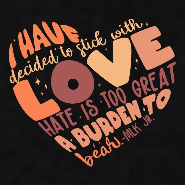 Mlk Jr I Have Decided To Stick With Love Hate Is Too Great A Burden To Bear Ladies PosiCharge Tri-Blend Wicking Tank