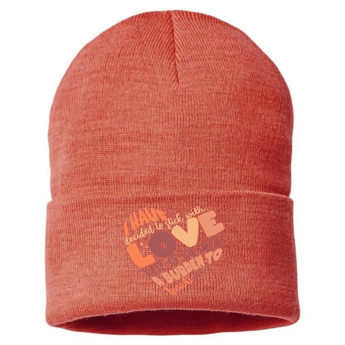 Mlk Jr I Have Decided To Stick With Love Hate Is Too Great A Burden To Bear Sustainable Knit Beanie